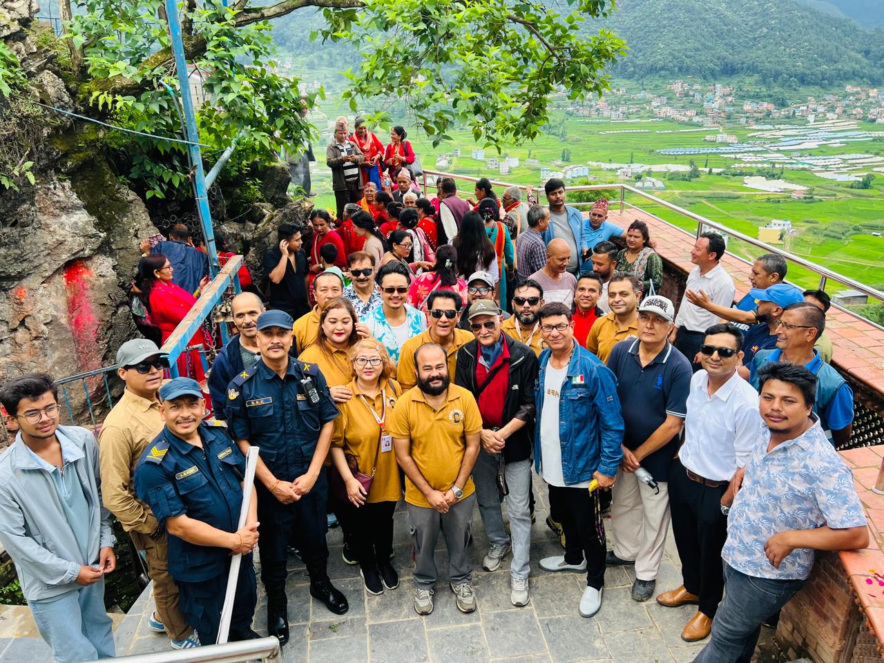 Shiva Shrestha engaging in a plantation drive